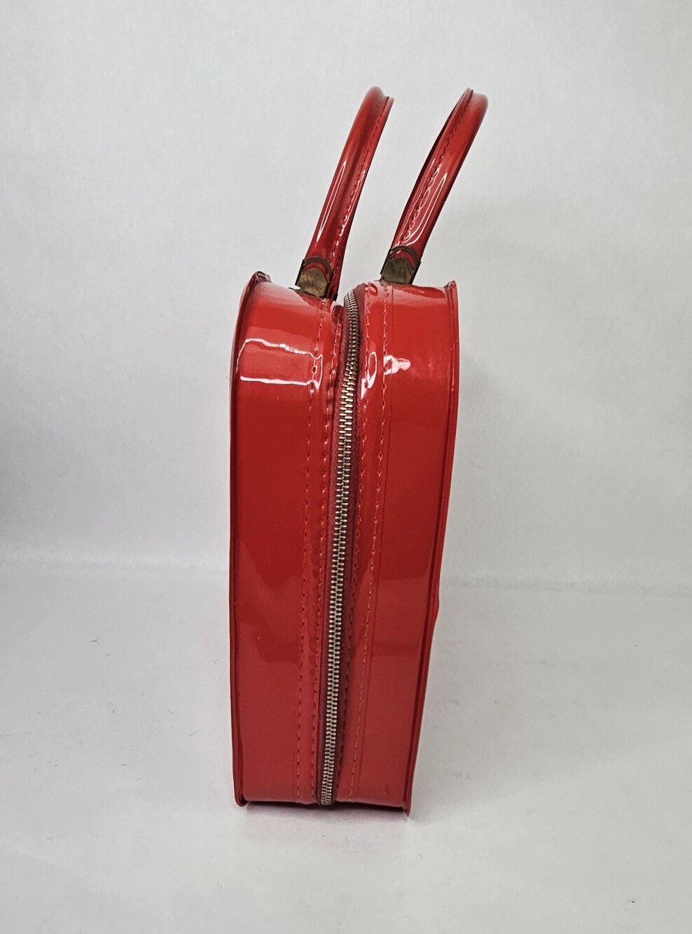 Tolin Vintage 1960 Red Patent Travel Case Tote - Picture 4 of 13